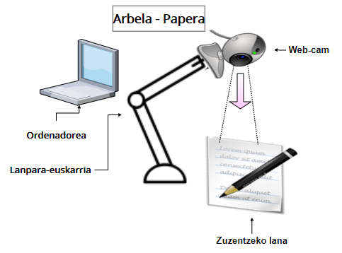 Webcam batekin zuzenketak grabatu