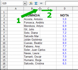 Ampliar columna