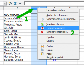Eliminar columnas
