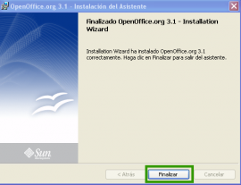 Finalizar instalación