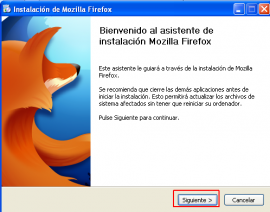 Pantalla de bienvenida