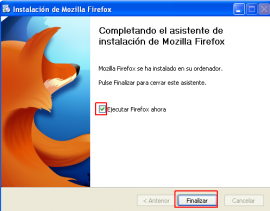 Finalizar instalación