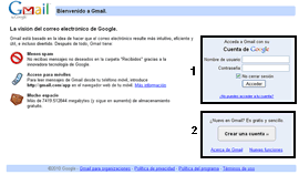 Pantalla principal Gmail