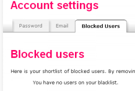 Usuarios bloqueados