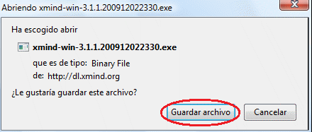 Guardar archivo ejecutable