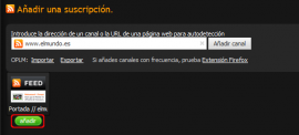 Añadir suscripción