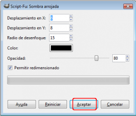 Script-fu: Sombra arrojada