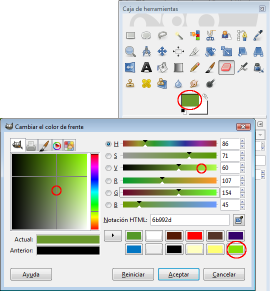 Herramientas: cambiar color de fondo