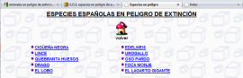 Navegador Mozilla Firefox con 4 pestañas, en la que se despliega una página de un centro alojada en PNTIC