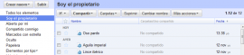 Pantalla de inicio de Google docs