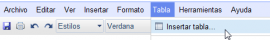 Insertar tabla
