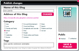 Procedimiento para publicar un Glog