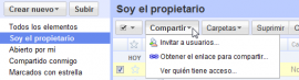 Compartir un documento desde la pantalla de inicio de Google docs