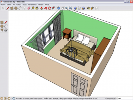 Google SketchUp. Dormitorio en 3D