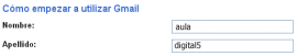 Formulario acceso a Gmail